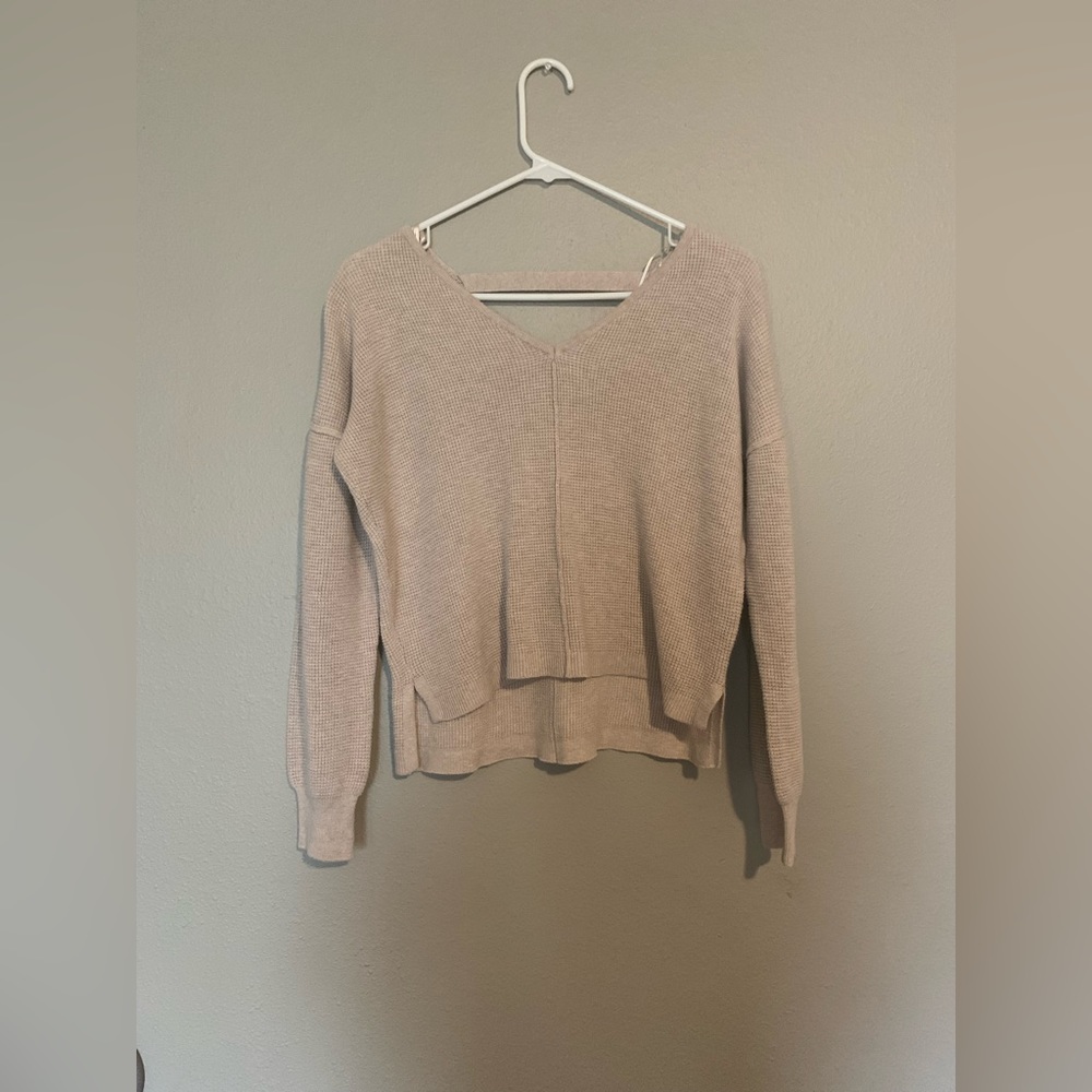Cropped open back sweater